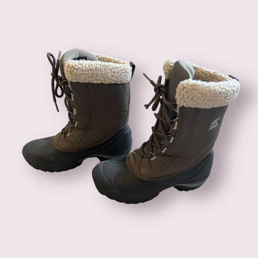 Sorel Cumberland Womens Green/Black Winter Snow Rain Mud Boots Size 7